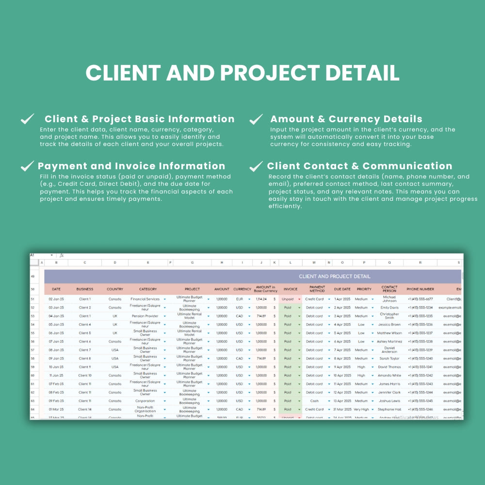 Client Tracker - entry level